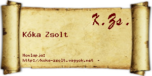 Kóka Zsolt névjegykártya